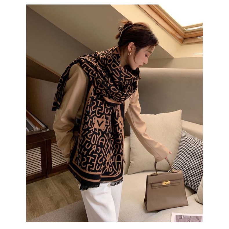 Khăn choàng cổ thu đông len dạ cashmere dày ấm áp size 65*190cm - Mã CM011 The Collar Box
