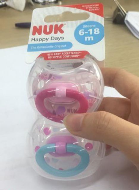 Ti giả / ti ngậm NUK núm silicone Happy Days