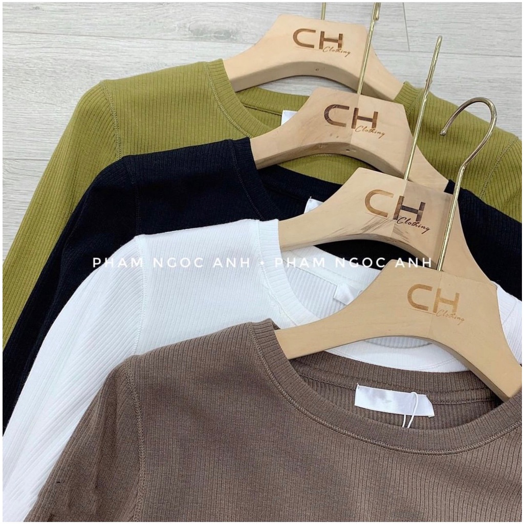 APN255 - ÁO TĂM ZR DÀI TAY CỔ TRÒN 4 MÀU CHO NỮ