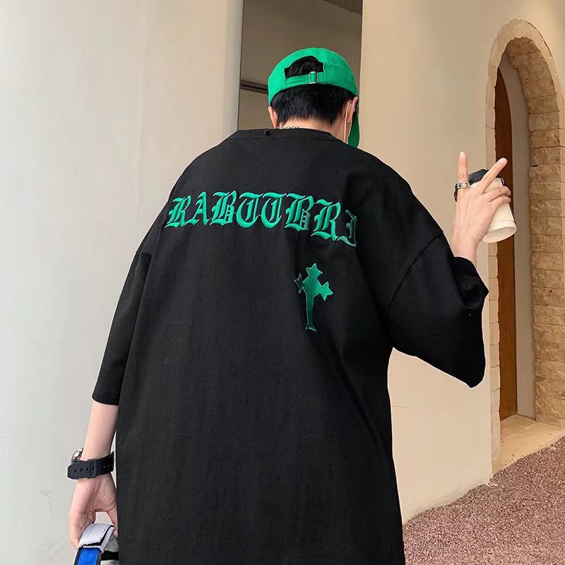 Áo Thun Tay Ngắn Dáng Rộng Cỡ Lớn Thoải Mái Thời Trang Mùa Hè Phong Cách Hip Hop Hàn Quốc Cho Nam size M-2XL