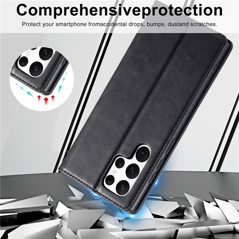 Ốp Điện Thoại Da Nắp Gập Từ Tính Có Ngăn Đựng Thẻ Cho Samsung Galaxy Z Fold 4 / Z Fold 3 / Z Flip 3 / Z Flip 4