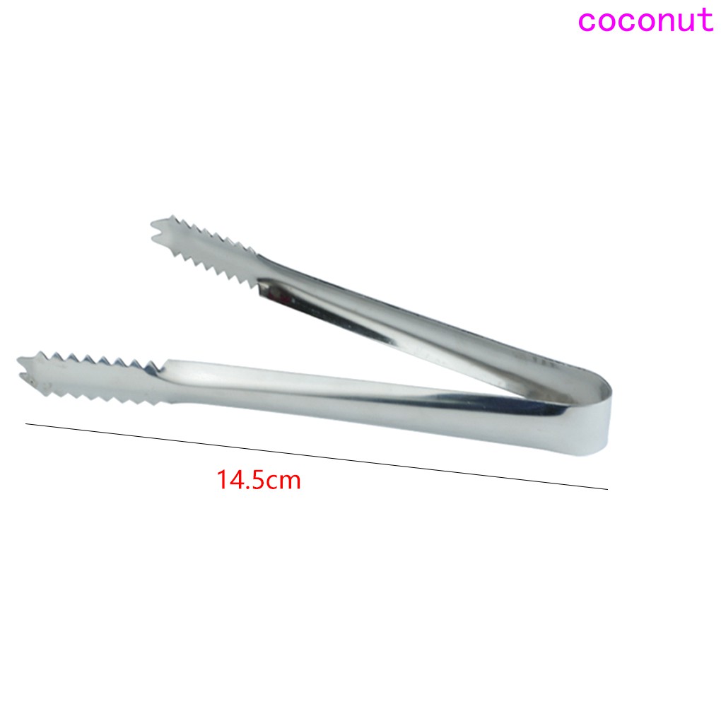 Stainless Steel Tongs Barbecue Clip Bread Food Ice Clamp Bar Kitchen Gadgets Bar Supplies