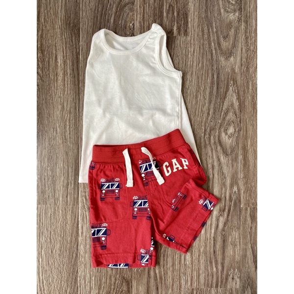 Quần đùi xuất dư hình xe cứu hoả cho bé trai