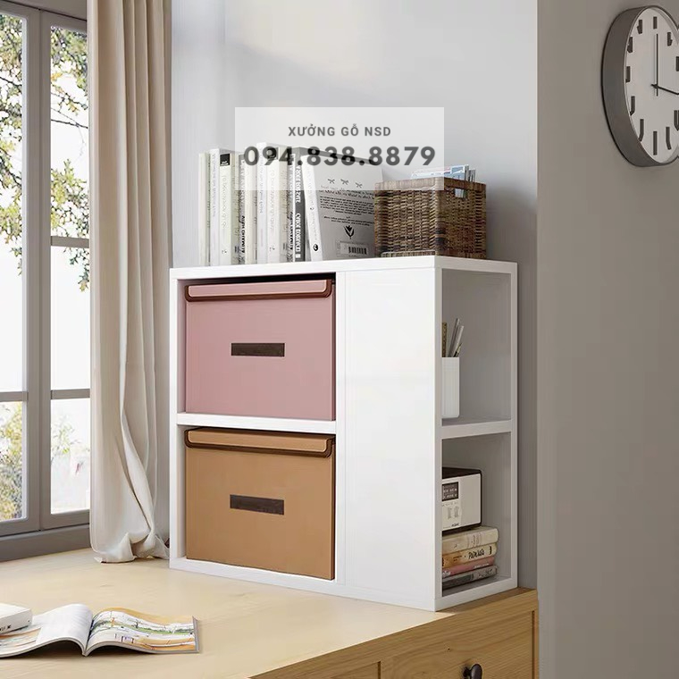 Kệ sách để bàn kệ gỗ đa năng dùng trong không gian nhỏ hẹp gỗ MDF nhập khẩu chống ẩm nhỏ gọn tiện lợi