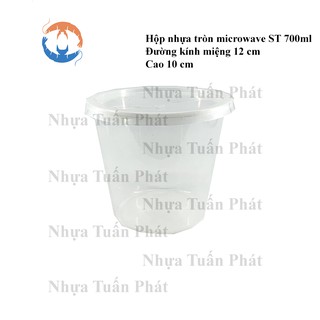 10 Hộp nhựa tròn microwave ST 700ml