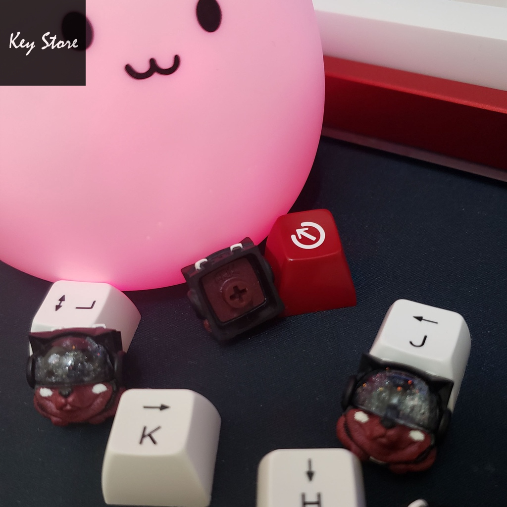 Nút bàn phím cơ artisan keycap sirius màu đỏ burgundy