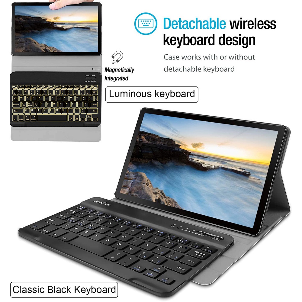 Bao Da Máy Tính Bảng Kèm Bàn Phím Cho Samsung Galaxy Tab S7 11 '' 2020  S7 Plus 12.4 " Dụng Cụ Lấy Ráy Tai Chuyên Dụng Tiện Lợi