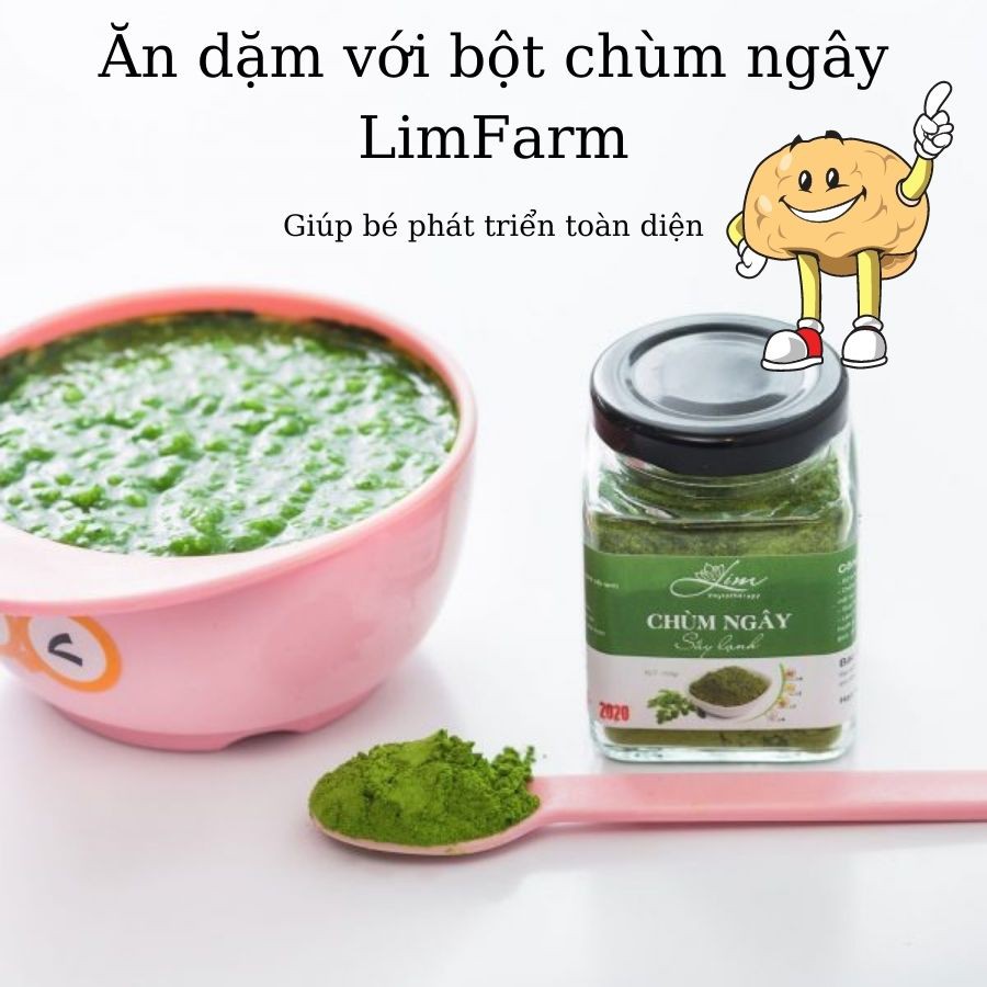 Bột Chùm Ngây Sấy Lạnh LimFarm Hũ 150Gram - Bột Ăn Dặm Cho Bé , Bổ Não , Sáng Mắt , Bổ Sung Canxi , Làm Đẹp Da