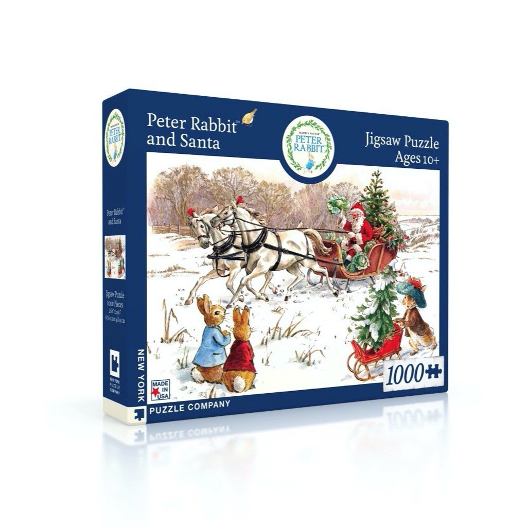 Bộ xếp hình 1000 miếng Jigsaw New York Puzzle Company - Peter Rabbit Book Art - PETER RABBIT AND SAN