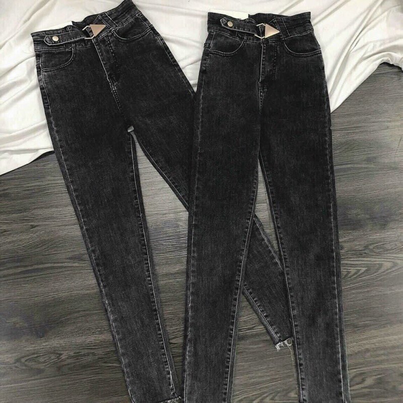 quần jean cạp chéo tam giác lưng siêu cao | BigBuy360 - bigbuy360.vn