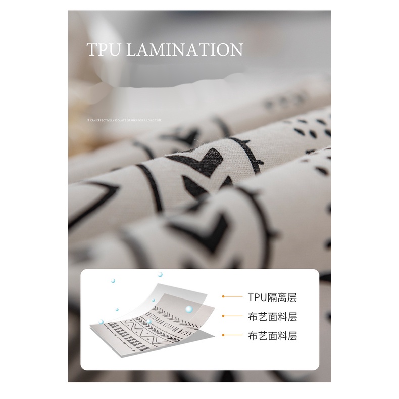 Khăn Trải Bàn Bằng Cotton Lanh Chống Nước Chống Dầu Thiết Kế Tua Rua Phong Cách Bohemian