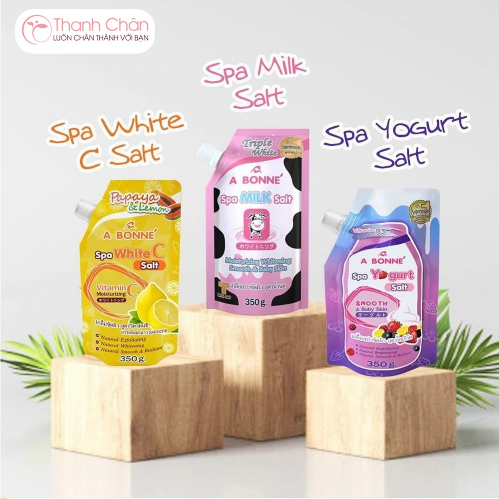 Muối Tắm Sữa A Bonne Spa Milk Salt Làm Trắng &amp; Mềm Mịn Da 350g - Dạng túi có vòi