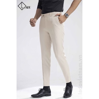 Quần Tây Nam màu trắng kem LADO 988
