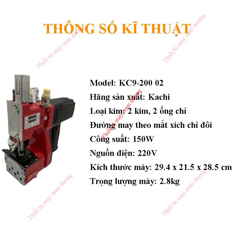 Máy may bao Kachi 2 kim 2 chỉ KC9-200-2 &gt; Máy may bao đài loan