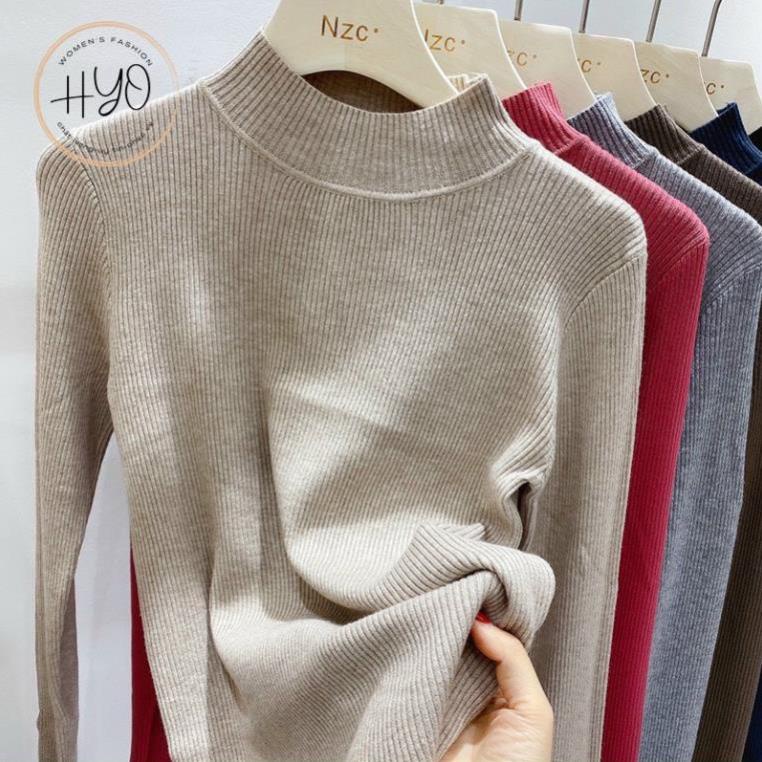 Áo Giữ Nhiệt Nữ Len Tăm Đủ Màu✨ Hàng Nhập QC ✨ Cổ 3 Phân