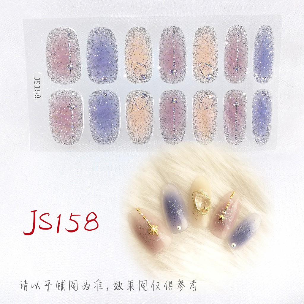 [Hàng mới về] Bộ 14 miếng dán trang trí móng tay không độc hại Js141-Js160