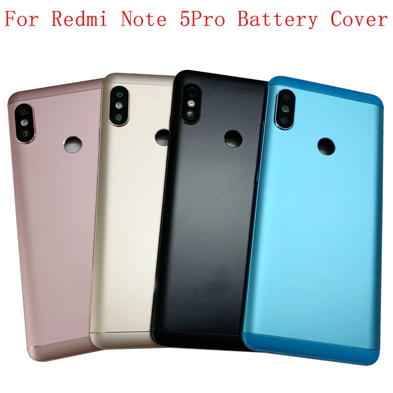 Lưng Nắp Đậy Pin Có Khung Bảo Vệ Ống Kính Thay Thế Chuyên Dụng Cho Xiaomi Redmi Note 5 Pro Note 6 Pro