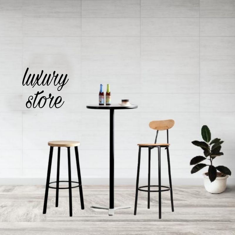 Ghế đôn gỗ cao su không tựa 💖FREE SHIP💖 (Thường dùng cho quán trà chanh ,caffee)
