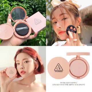 Phấn Nước 3CE Glow Cushion Che Phủ Căng Bóng Da + Lõi Tặng Kèm