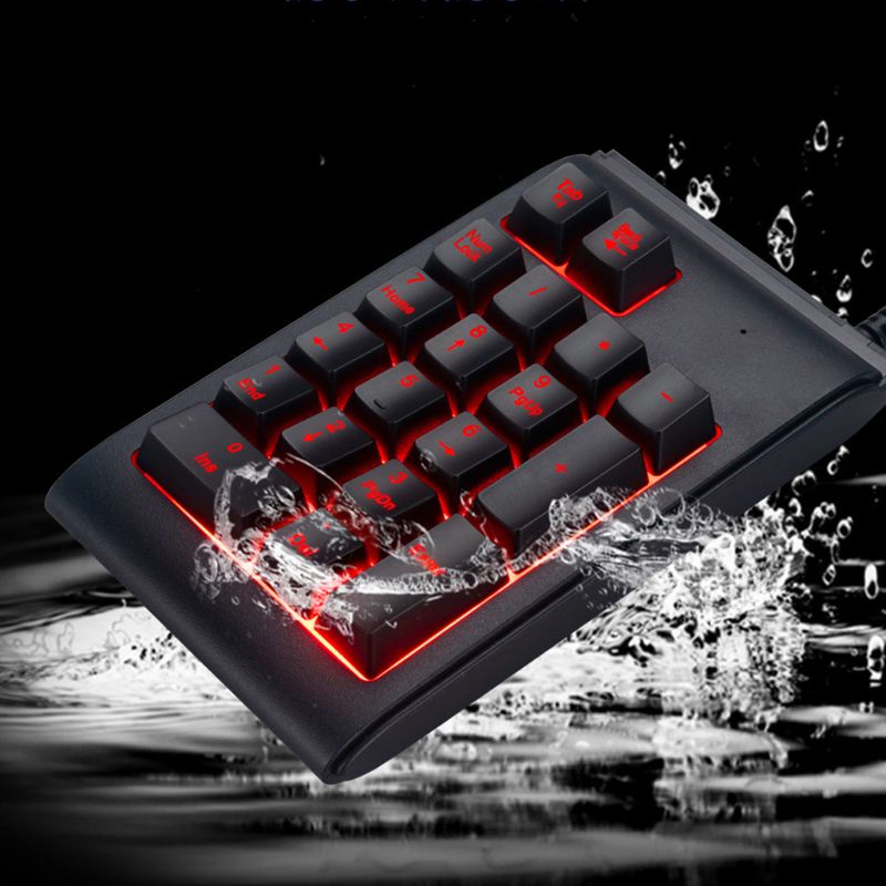 Bàn Phím Số Mini USB Có Đèn Nền RGB 3 Màu Dành Cho Văn Phòng / Nhà Cửa
