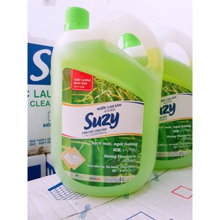 Nước lau sàn SUZY 4L SẠCH KHUẨN, KHÔ NHANH, AN TOÀN - thành phần HỮU CƠ, chất lượng NHẬT BẢN