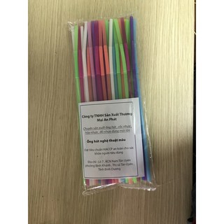 ống hút nhựa nghệ thuật màu 1 gói 50 ống , giảm giá 10%
