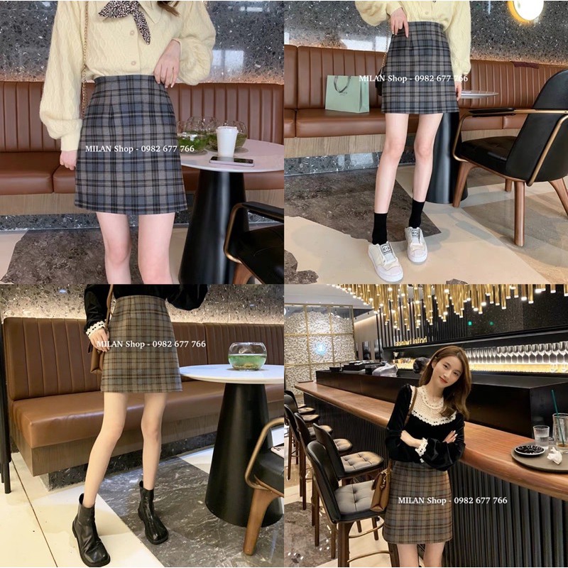 Chân váy dạ ngắn trên gối 2 kiểu nhiều màu | BigBuy360 - bigbuy360.vn