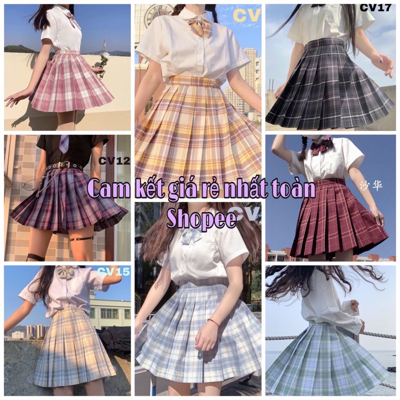 [CÓ SẴN] Chân Váy Phong Cách JK Kẻ Caro chữ A Xếp Ly Dáng Xoè Ulzzang | BigBuy360 - bigbuy360.vn