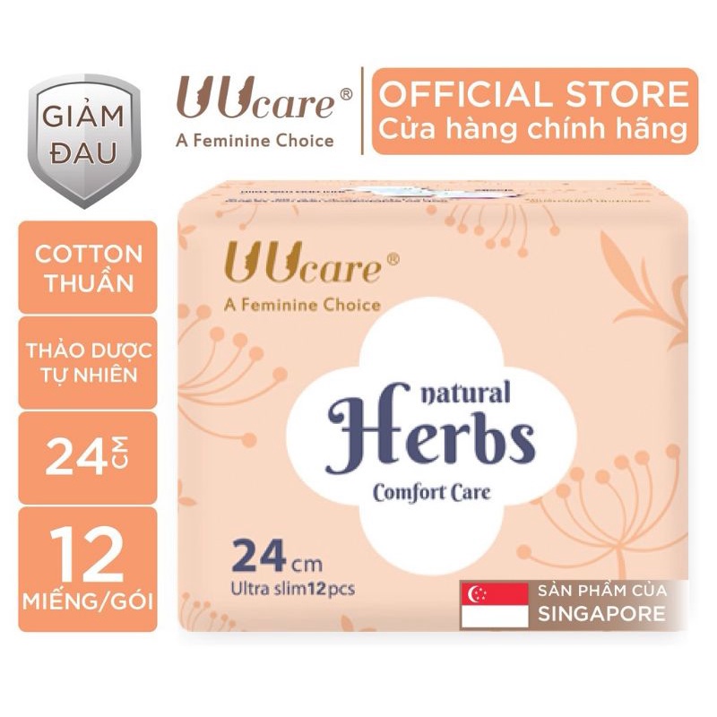 Combo 2 gói Băng vệ sinh thảo dược UUcare Natural Herbs
