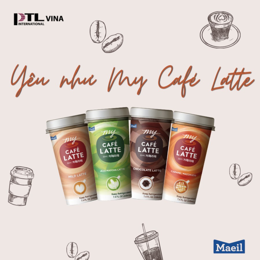 My Café Latte - Maeil Hàn Quốc 220ml (4 vị)