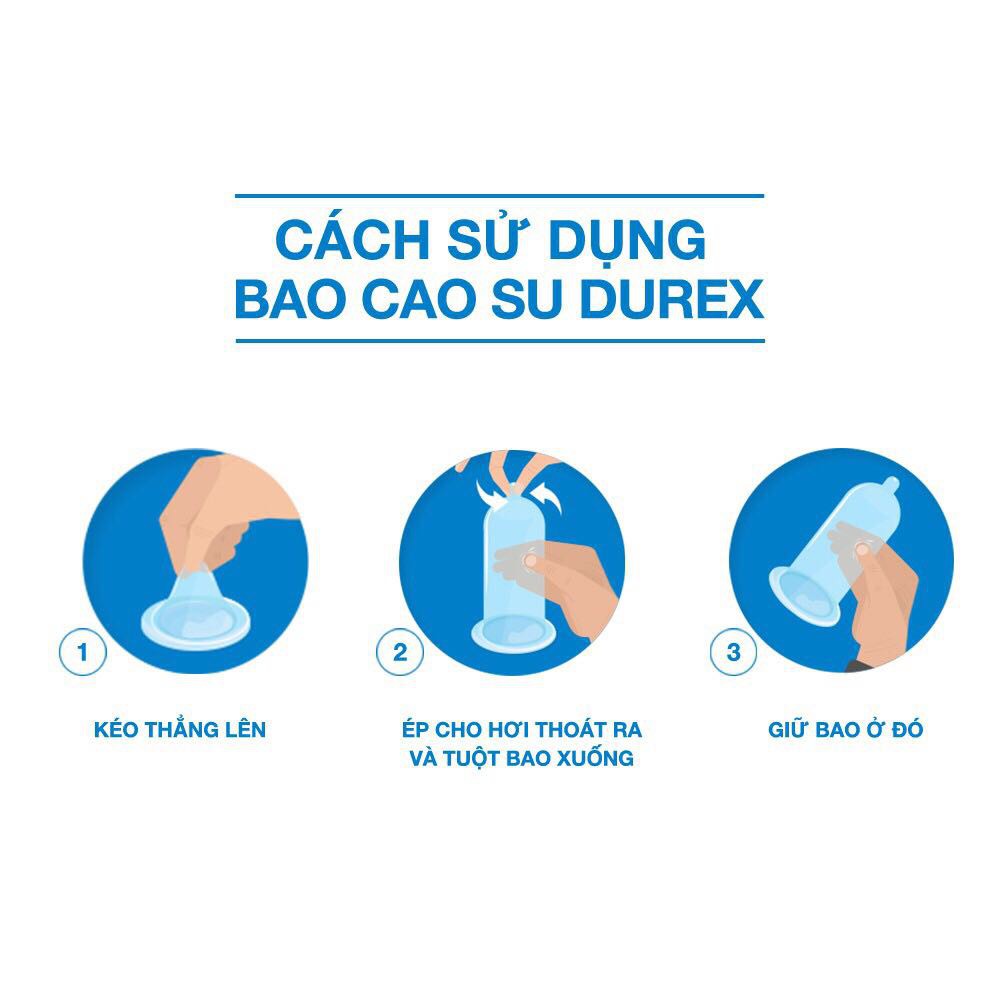 [BCS kích thước nhỏ] Bao cao su Durex Kingtex - Hộp 3 bao