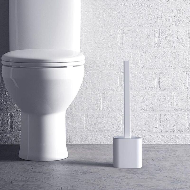 Chổi Cọ Vệ Sinh Toilet Bồn Cầu Bằng Silicon Tiện Lợi Có Giá Đựng Hình Đám Mây