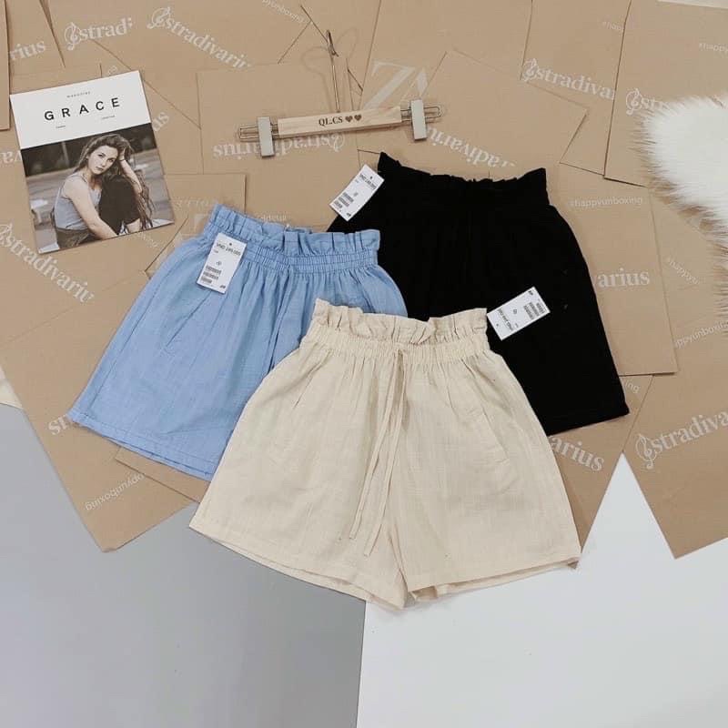 Quần Đùi Nữ, Quần short đũi xước cạp bánh bèo siêu xinh mặc ở nhà thoải mái