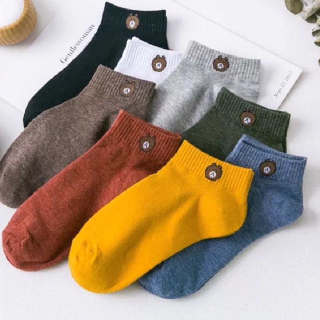 TẤT GẤU 1 ĐÔI CỔ NGẮN MÀU NGẪU NHIÊN AF1