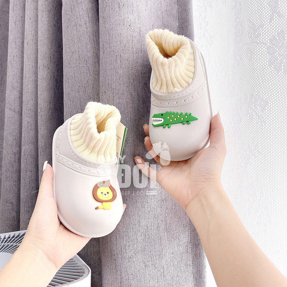 Giày Bốt, Boot Cổ Len Chống Nước Bé Trai Bé Gái Cho Chân 13-17.5cm Siêu Đáng Yêu GIAY3DOI 3DG64