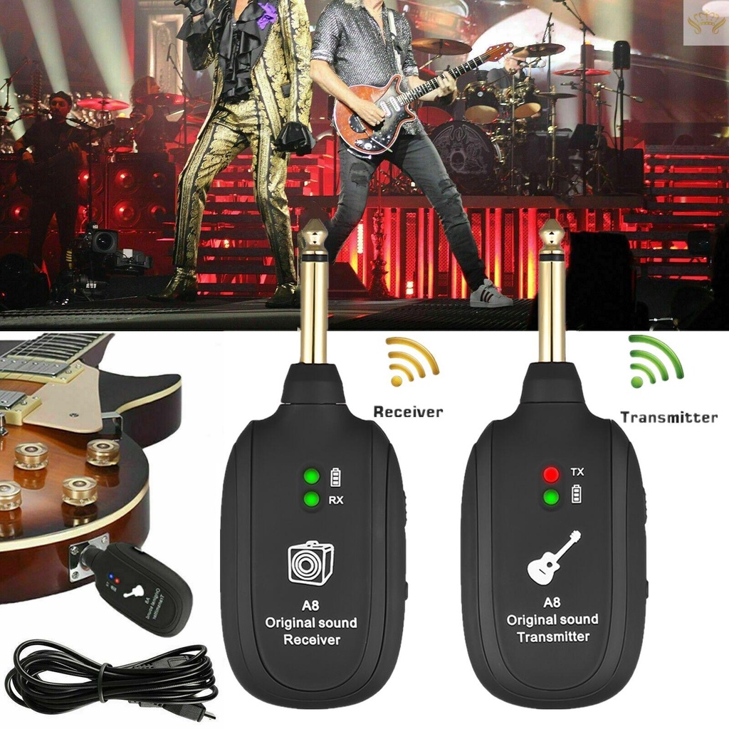 Bộ Thu Phát Tín Hiệu Không Dây A8 UHF 730mhz Phạm Vi 50M Cho Đàn Guitar Điện/Violin/Violin