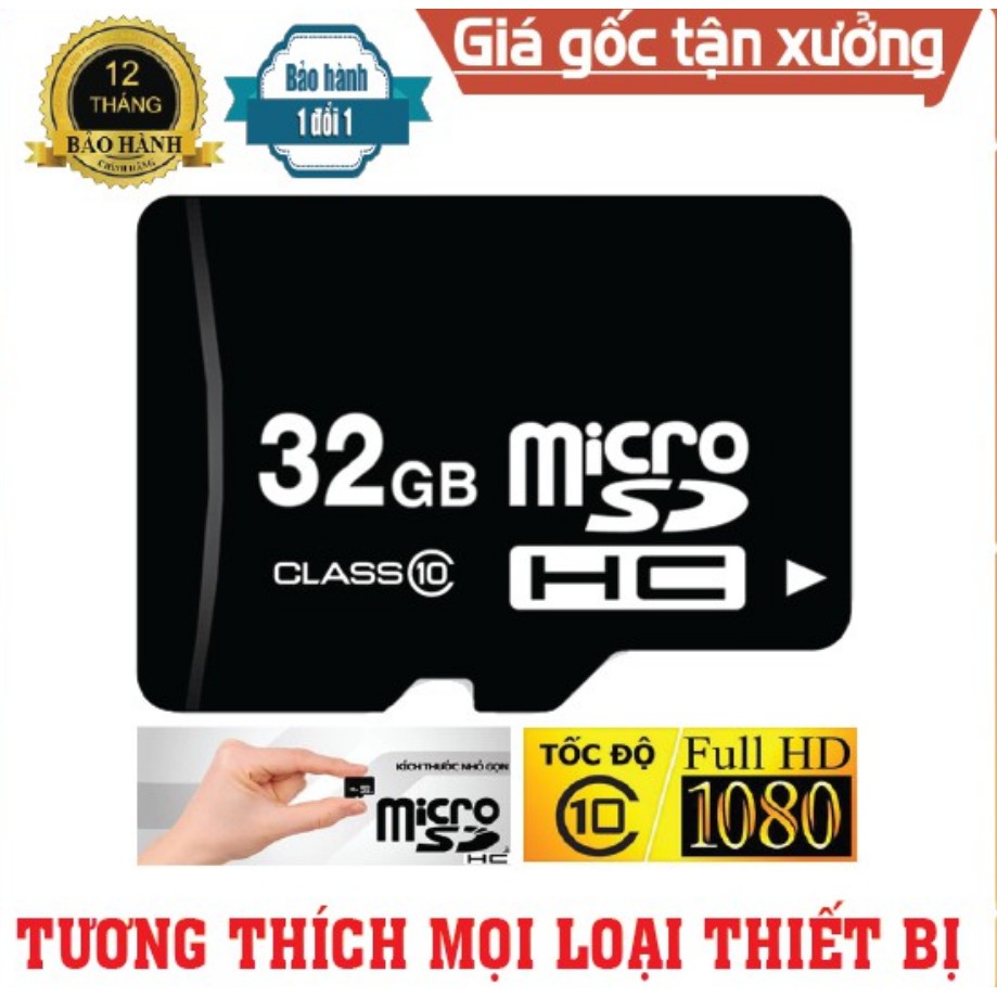 BÁN BUÔN & BÁN LẺ THẺ NHỚ MICRO SD TỪ 4G - 8G- 16G - 32G - 64G - 128G - BẢO HÀNH 12 THÁNG