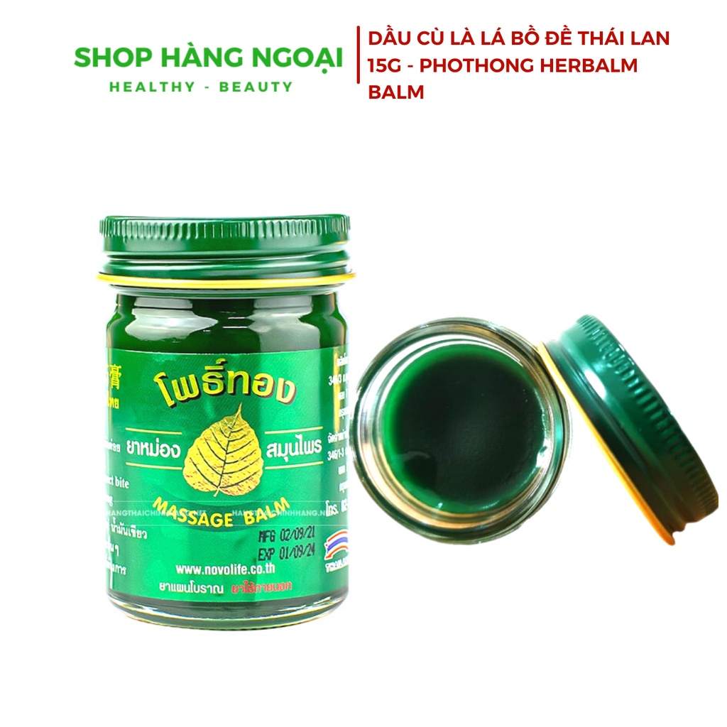 Cù là Bồ Đề Massage Balm Thái Lan - PhoThong Herbal Balm 15g, 50g