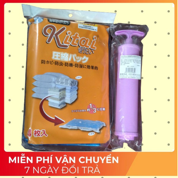 Bộ 4 túi hút chân không cất quần áo Kitai Nhật Bản