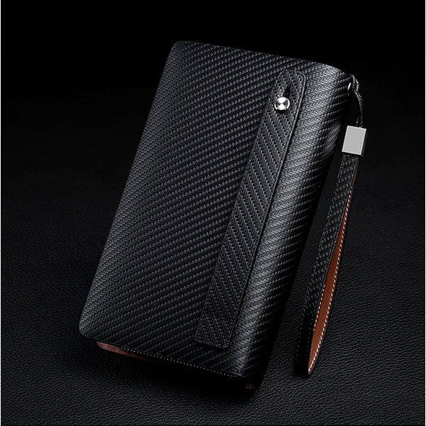 Ví nam cầm tay cao cấp William Polo 170 Clutch 2 khoá da bò -Bảo hành 12 tháng