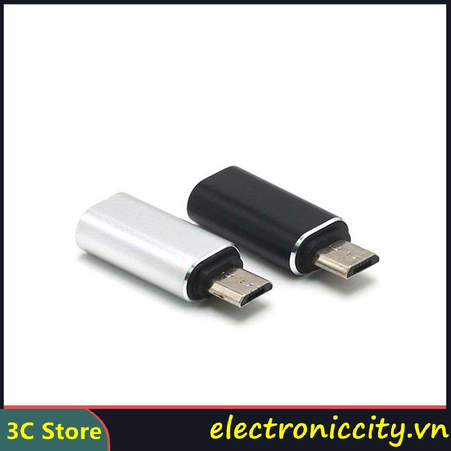 Ele】⚡⚡Đầu chuyển đổi cổng type-C sang Micro USB cho điện thoại Android