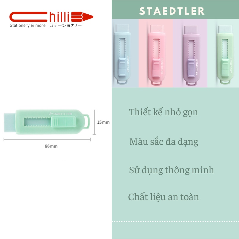 Gôm tẩy thanh đẩy Staedtler nhiều màu siêu đáng yêu CHILLI