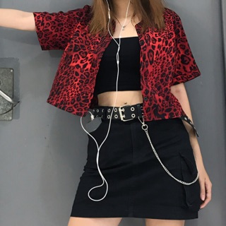 Sơ mi da beo đỏ ( CHEETAHH )