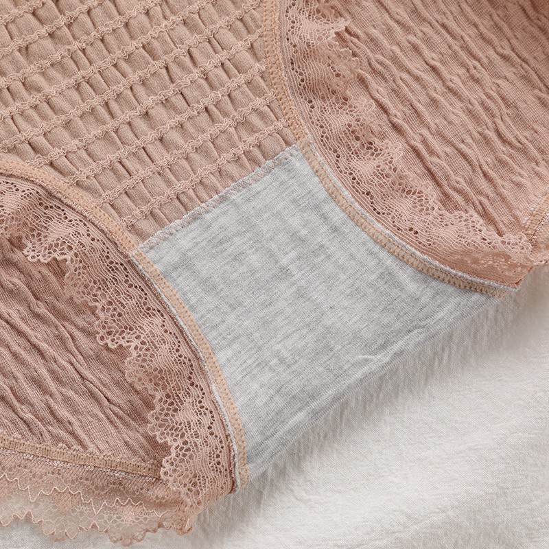 Quần Lót Cotton Bamboo Nhún Viền Ren Thông Thoáng Ko Gây Hằn SC01 | BigBuy360 - bigbuy360.vn