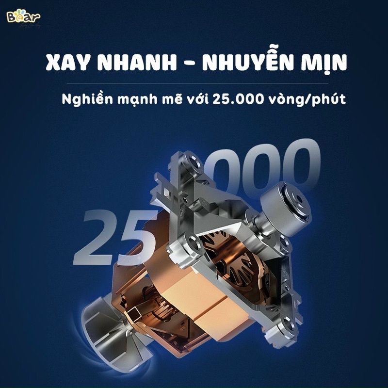 Máy làm sữa hạt Bear B06W1 xay nấu đã năng bản cao cấp có chống ồn