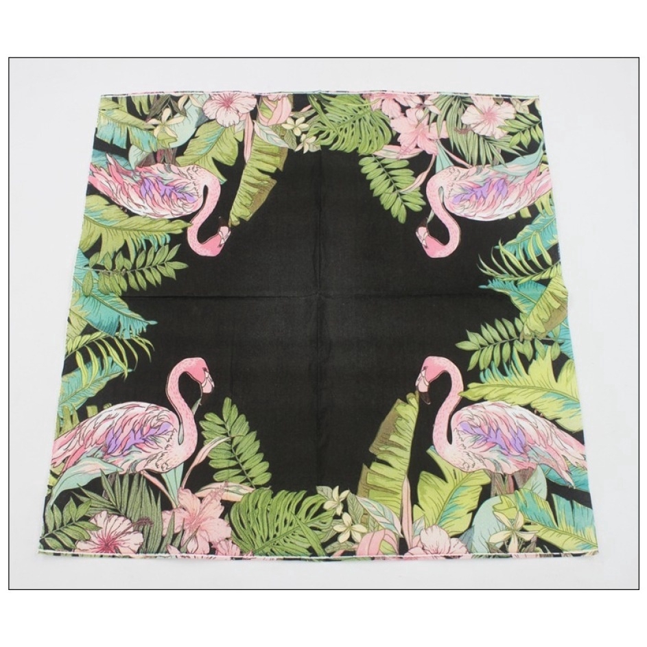 Set 20 Tờ Khăn Giấy 20 Tờ Họa Tiết Chim Hồng Hạc Hoạt Hình