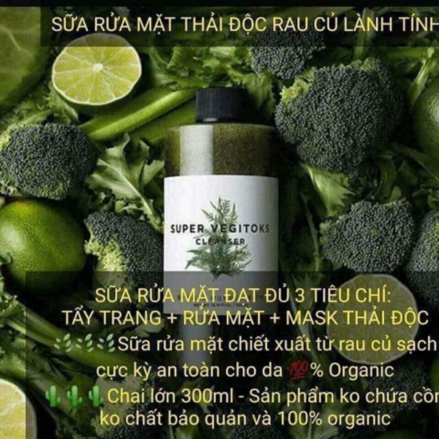 Sữa rửa mặt rau củ thải độc super vegitoks | BigBuy360 - bigbuy360.vn
