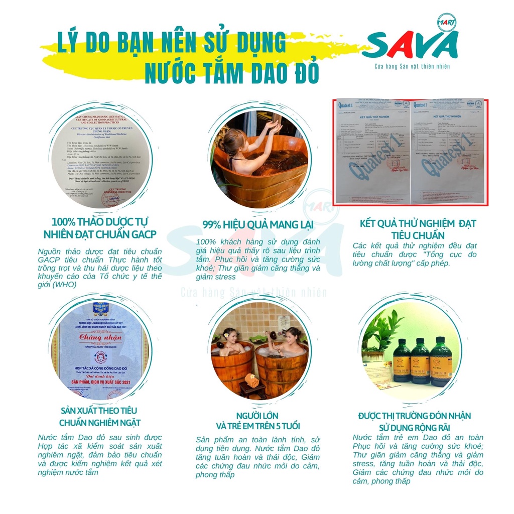 Nước tắm thảo dược Dao Đỏ Sapa cô đặc thảo dược quý phục hồi tăng cường sức khỏe hiệu quả 100%