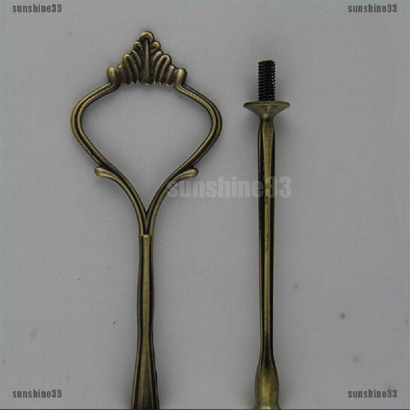 1set New 3 or 2 Tier Cake Plate Stand Handle Fitting Hardware Rod Plate Stand