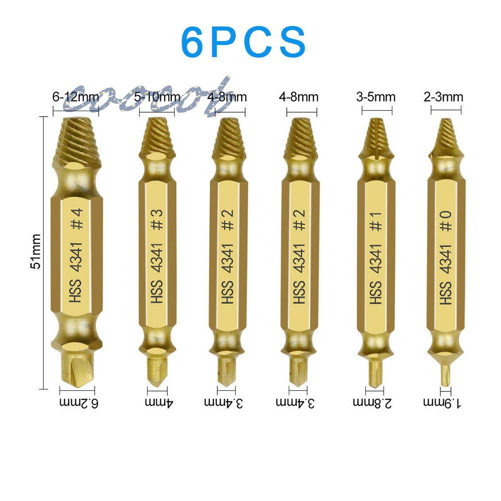 Bộ 6 Mũi Khoan Phá Ốc Vít Hỏng Chất Lượng Cao